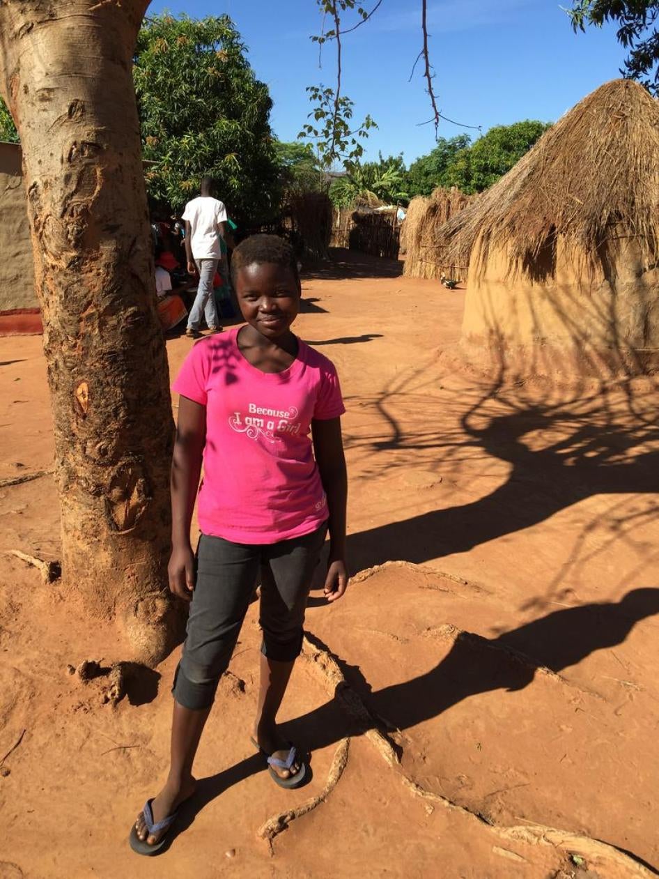 A 15-year-old child bride at Annandale farm, Shamva, in Mashonaland Central Province after participating in a community meeting on ending child marriage.