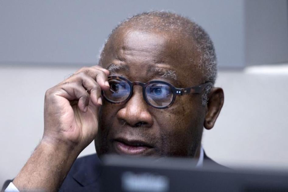 Former Ivory Coast President Laurent Gbagbo awaits the start of his trial at the International Criminal Court in The Hague, Netherlands, January 28, 2016. 