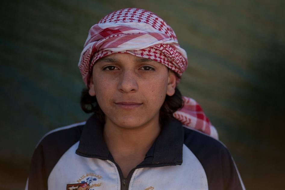 Fahd, 15, originally from Syria, is not in school. Instead, he works in construction in the Bekaa Valley.