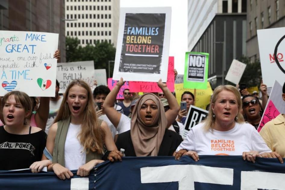 Demonstrators rally in Houston