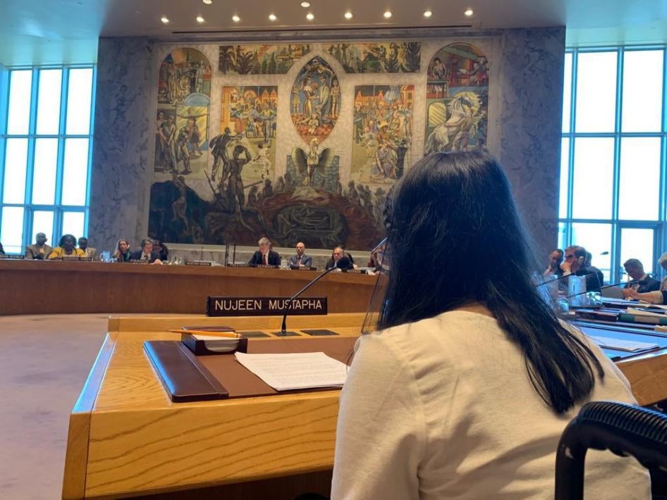 The view of the UN Security Council room