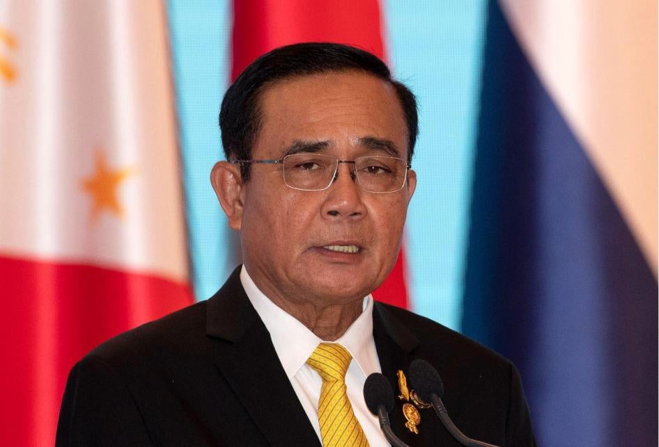 Thailand Prime Minister Prayuth Chan-ocha speaks during a press conference following the Association of Southeast Asian Nations (ASEAN) opening ceremony in Bangkok, Thailand, Sunday, June 23, 2019. © 2019 AP Photo/Gemunu Amarasinghe