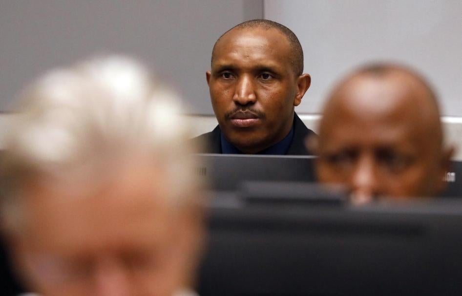 Bosco Ntaganda sits in the courtroom of the International Criminal Court