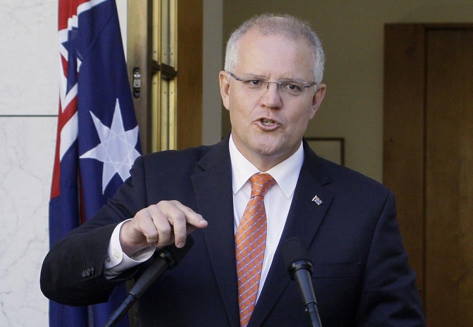  In this Feb. 13, 2019, file photo Australian Prime Minister Scott Morrison addresses media at Parliament House in Canberra.