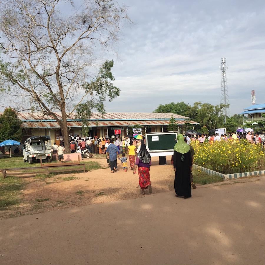 Some families will travel long distances throughout the day so that members registered in different townships can vote at their assigned stations. 