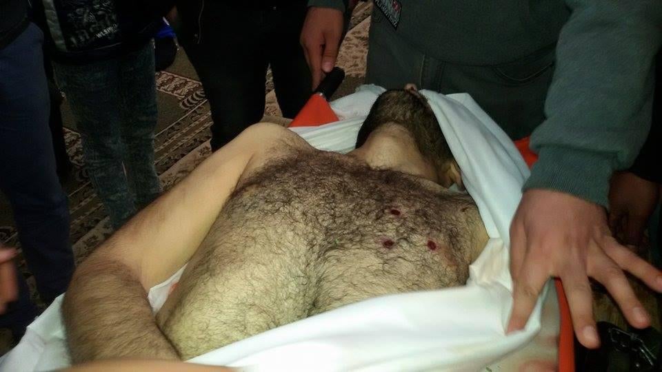 Mahmoud Eshtewi’s body (courtesy of family)