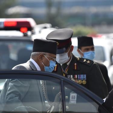 Prime Minister KP Sharma Oli attends this year's fiscal policy and programs during complete nationwide lockdown at federal parliament in Kathmandu, Nepal on Friday, May 15, 2020.