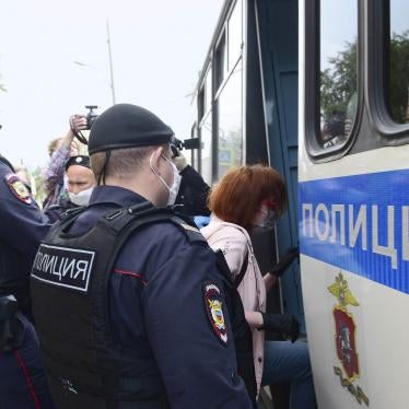 Echo of Moscow journalist, Tatiana Feleghengauer, detained by police on May 28, 2020.