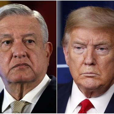 El presidente mexicano, Andrés Manuel López Obrador, a la izquierda, el 29 de noviembre de 2019 en Ciudad de México, y el presidente estadounidense Donald Trump el 17 de abril de 2020 en Washington, DC.