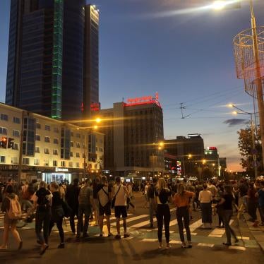 Central Minsk, August 10, 2020.