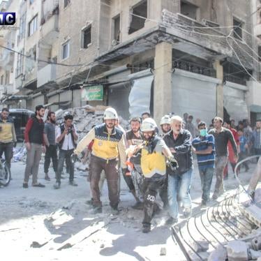 On May 27 a large munition struck a residential area in the town of Ariha, across from the Banat Ariha school, killing at least 13 civilians and wounding at least 21, including four members of Fadel Faham’s.