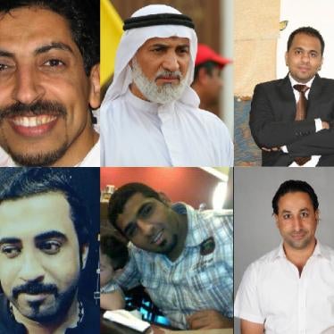 Bahraini political opposition leaders, activists, bloggers, and human rights defenders imprisoned for their roles in the 2011 pro-democracy protests.