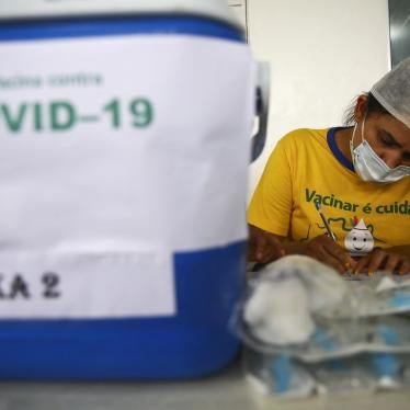 Covid-19 vaccination underway in the Umariaçu indigenous village, near Tabatinga, Amazonas, Brazil.