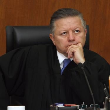 Justice Arturo Zaldívar attends a Supreme Court hearing in Mexico City on March 21, 2012.