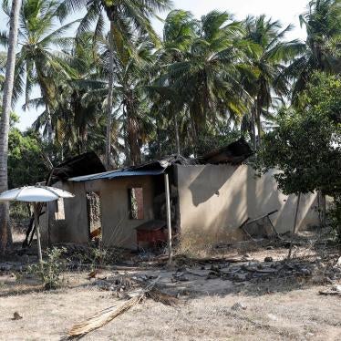 A destroyed house in the town of Mbau, Mozambique, September 23, 2021. 