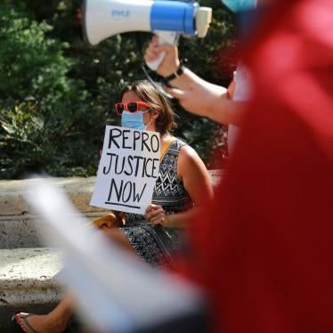 Protesters march from City Hall to the federal courthouse in protest of the new state abortion law in Houston, Texas on September 5th, 2021.