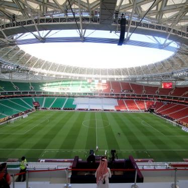 A general view of the Al Thumama Stadium is seen in Doha, Qatar, October 22, 2021. The stadium will be one of the venues for the 2022 World Cup.