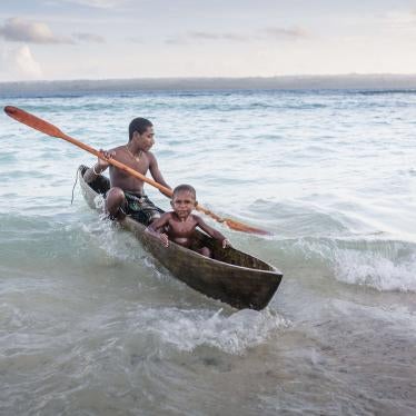 Two boys in a canoe