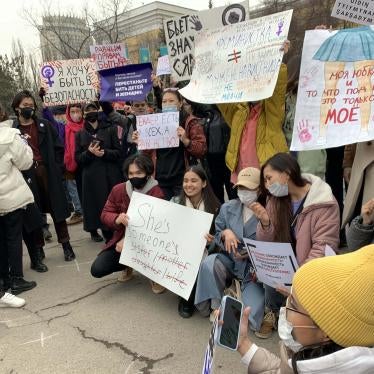 International Women’s Day march in Almaty, Kazakhstan, March 8, 2021.