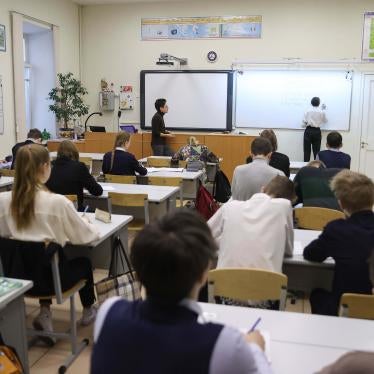 Students at desks in a classroom