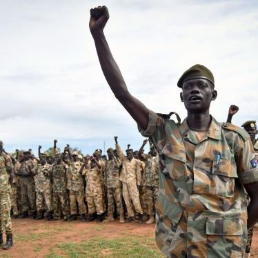 soldiers cheer at a ceremony