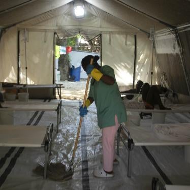 A tent where people suffering cholera symptoms are treated at a clinic run by Doctors Without Borders in Port-au-Prince, Haiti, October 7, 2022.