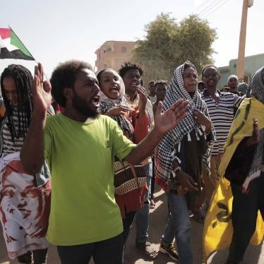 Sudanese demonstrators march in Khartoum, Sudan, Thursday, Dec. 8, 2022 to protest a deal signed between the country’s main pro-democracy group and its ruling generals. 