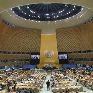 Foreign Minister of Russia Sergey Lavrov addresses the United Nations General Assembly.