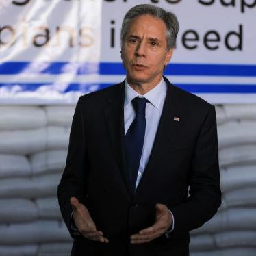 U.S. Secretary of State Antony Blinken visits a U.N. Logistics Center Warehouse in Addis Ababa, Ethiopia.