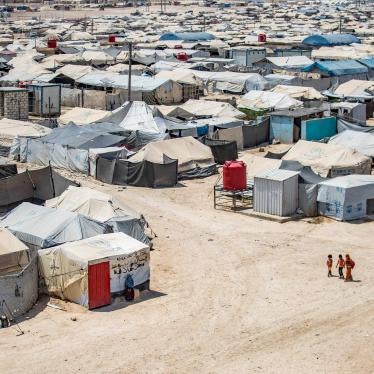 Kurdish-run al-Hol camp, which holds relatives of suspected Islamic State group fighters, in Syria's northeastern Hasakeh governorate.