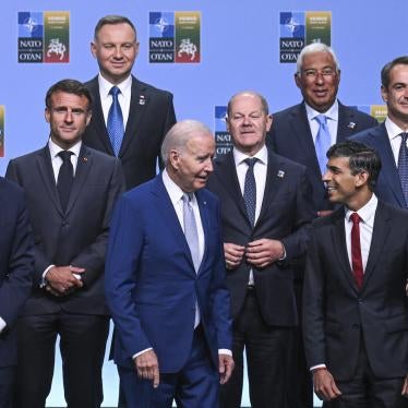 NATO leaders meet on the first day of the 2023 NATO Summit on July 11, 2023 in Vilnius, Lithuania. 