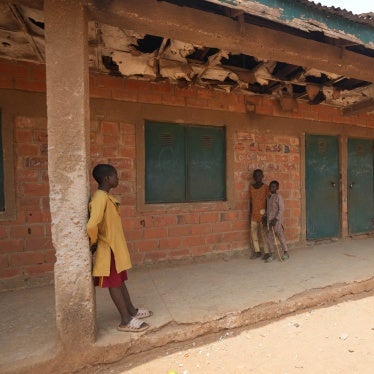 Children play at the LEA Primary and Secondary School Kuriga two days after 287 students were kidnapped, Kuriga, Kaduna State, Nigeria, March 9, 2024. 