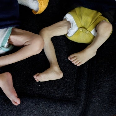 Palestinian children suffering from malnutrition receive treatment at a healthcare center, in Rafah, in the southern Gaza Strip, March 4, 2024.