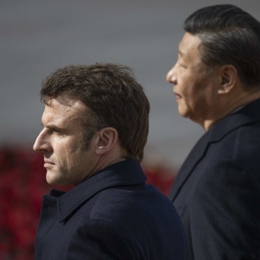 French President Emmanuel Macron and China's President Xi Jinping