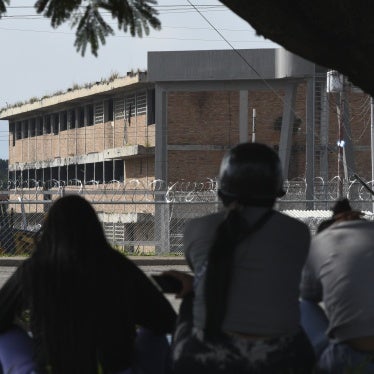 Relatives of detainees outside the Tocuyito jail to protest against the arrests of those demonstrating against the announced presidential election results, Pocaterra, Venezuela, August 26, 2024. 