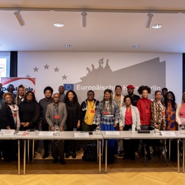 The 19 delegates, UK Labour MP Bell Ribeiro-Addy, organizers and facilitators at the Dekoloniale Berlin Africa Conference, November 15, 2024.