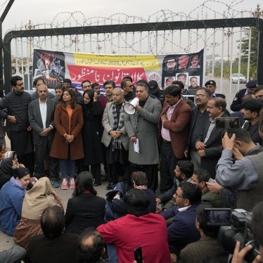 Journalists protest against the Prevention of Electronic Crimes Act, Islamabad, Pakistan, January 28, 2025.