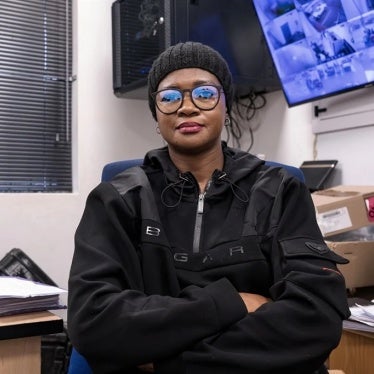 Community activist Pamela Mabini in South Africa. 