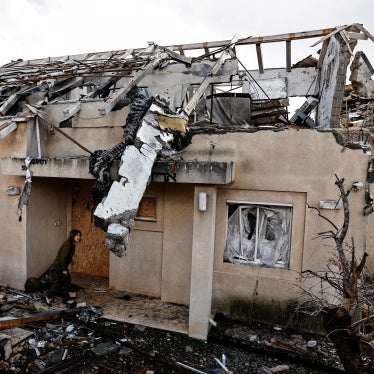 A destroyed structure in Metula, which became the site of heavy rocket barrages from Lebanon, amid cross-border hostilities between Hezbollah and Israel, November 18, 2024.