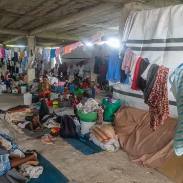 Children live in makeshift sites as growing insecurity, particularly in the capital, is forcing families to flee their former shelters in Port-au-Prince, Haiti on April 16, 2025. 