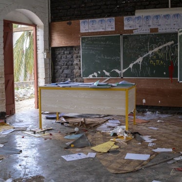 A primary school devastated after Cyclone Chido in Doujani, in Mamoudzou, Mayotte, December 27, 2024. 