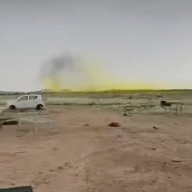 A video still, posted on a pro-RSF account in May 2025 and geolocated to the Barri military base, shows a yellow-green cloud characteristic of chlorine.
