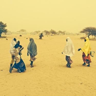 Nigerian girls in a refugee camp near Lake Chad.