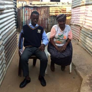 Sipho, 14, who has epilepsy and an intellectual disability