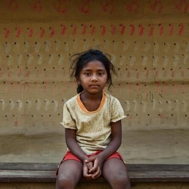 A five-year-old girl sits in a nursery school, which she is attending with a scholarship funded by a private sponsor. Quality education provides protection from child marriage—girls who are in school are less likely to marry. April 12, 2016.