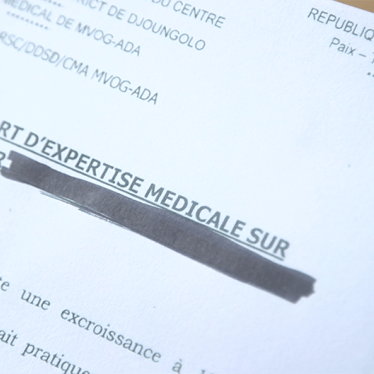 A picture of an anal examination medical report.