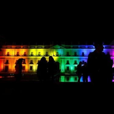 Chile's government house is illuminated with rainbow colours to mark International Day Against Homophobia in Santiago, Chile, May 17, 2016. 