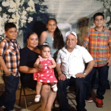 Maribel Trujillo Diaz pictured (seated, left) with members of her family. 