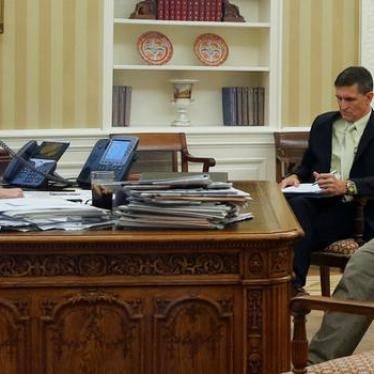 US President Donald Trump speaks by phone with Australia’s Prime Minister Malcolm Turnbull at the White House in Washington, DC, on January 28, 2017. 