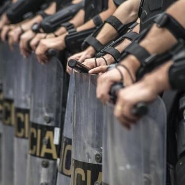 Military police riot control the protest against Brazil's President Michel Temer in São Paulo, Brazil. September 4, 2016